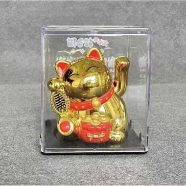 Patung Pajangan Kucing Hoki Keberuntungan Lucky Cat Rejeki Maneki Neko Maneko Neki Tangan Goyang Ema