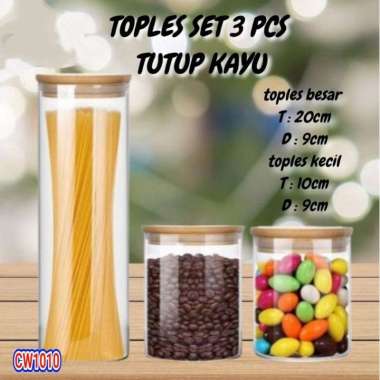 TOPLES SET 3 KACA SUPER TEBAL/TOPLES PREMIUM HIGH QUALITY AESTHETIC TEMPAT CEMILAN