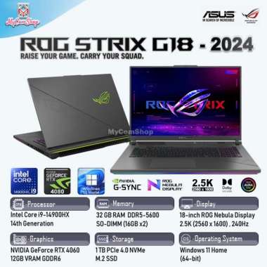 ASUS ROG STRIX G18 G814JZR I9-14900HX 32GB 1TB SSD RTX 4080 12GB 240HZ