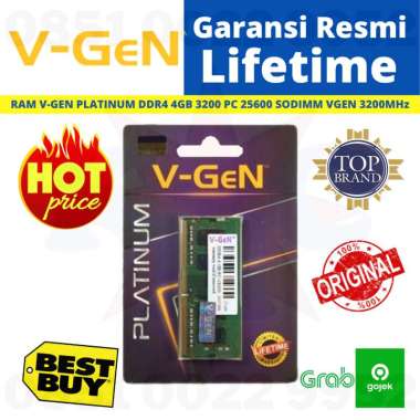 RAM V-GEN PLATINUM DDR4 4GB 3200 PC 25600 SODIMM VGEN 3200MHz