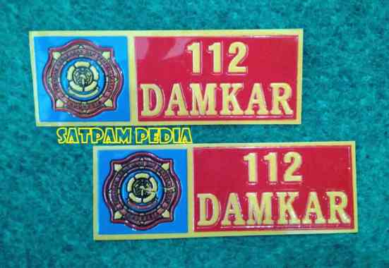 Stiker Plat Embos Damkar - Stiker Damkar Embos