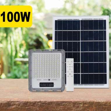 Lampu Solar Cell / Lampu Sorot Tenaga Surya LED Floodlight Oudoor 100 Watt