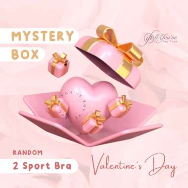 You've (Youhave) Valentine Gift Hadiah Valentine Mystery Box 2 Pcs BH Sport Sport Bra Random