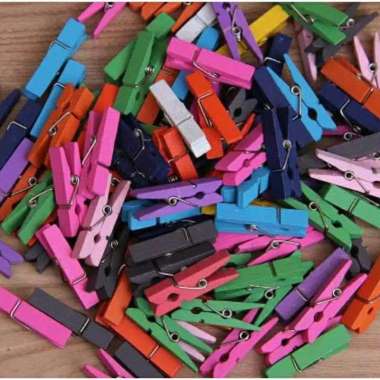 Jepitan Foto Warna Warni - Wooden Clip Rainbow Rainbow Jepit