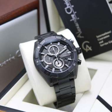 JAM TANGAN PRIA ALEXANDRE CHRISTIE AC 6604 / AC6604 RANTAI ORIGINAL FULL BLACK