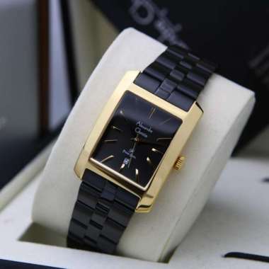 JAM TANGAN PRIA / WANITA ALEXANDRE CHRISTIE AC 1022 RANTAI ORIGINAL GOLD BLACK