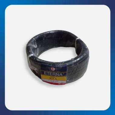 Kabel NYA 1.5mm Kawat Merah Biru Kuning Hitam ROL 50M Hitam