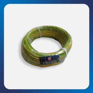 Kabel NYA 1.5mm Kawat Merah Biru Kuning Hitam ROL 50M Kuning/hijau