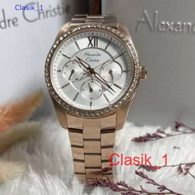 Original 100%!! Alexandre Christie Wanita AC 2827 / AC2827 Rosegold White Garansi Resmi 1 tahun