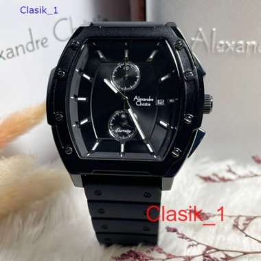 Original 100%!! Alexandre Christie Pria AC 6628 / AC6628 Full Black Garansi Resmi 1 tahun