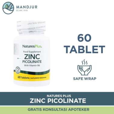 NaturesPlus Zinc Picolinate 60 Tablet - Suplemen Kesehatan Hati
