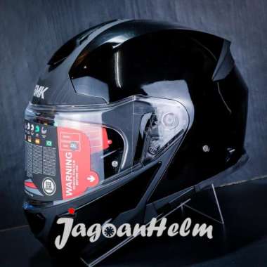 HELM SMK GULLWING GL200 SOLID | BLACK GLOSSY | MODULLAR M