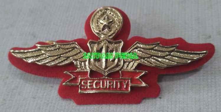 Pin Security Bahan Zinc - Wing Security - Pin Satpam - Wing Satpam Security