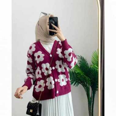 Kardigan Urban Flower Rajut / Cardy Wanita Rajut / Kardigan Terbaru / Cardigan Rajut Wanita / Premiu