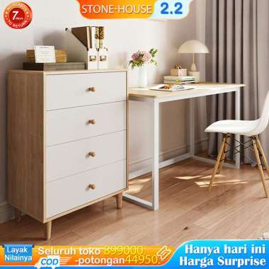 5Laci Lemari Laci Meja Nakas Kayu 3Laci 40CM