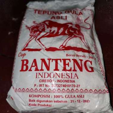 Tepung gula halus ASLI cap Banteng 500gr