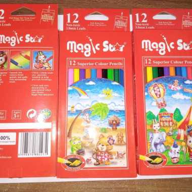 PENSIL WARNA MAGIC STAR 12 WARNA PANJANG