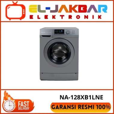 Mesin cuci panasonic front loading 8 kg NA-128XB1LNE silver 1 tabung