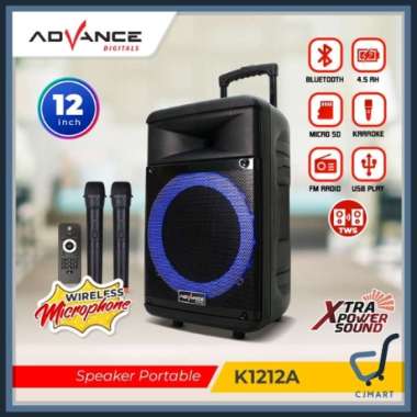 Speaker Meeting Portable Advance K1212A Bluetooth Free 2 Mic Wireless