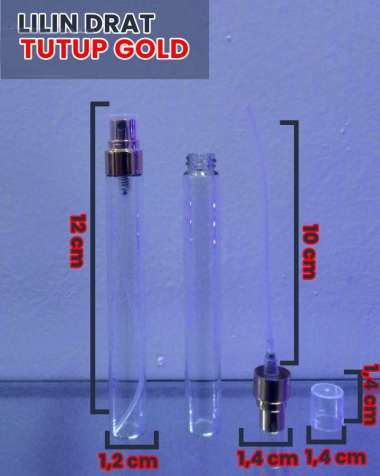 Botol parfum kosong lilin drat 10ml kaca/Gold/Silver /glass putar /drat Perfume Bottle spray silver