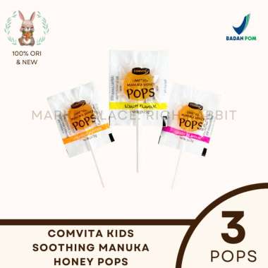 Comvita Kids Soothing Manuka Honey Pops Permen Madu Hisap Anak 3 pops