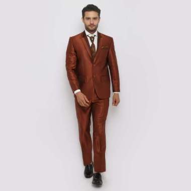 JAS CELANA PRIA JAS PENGANTIN JAS PESTA BLAZER PRIA FORMAL JAS WEDDING - M Coklat Bata