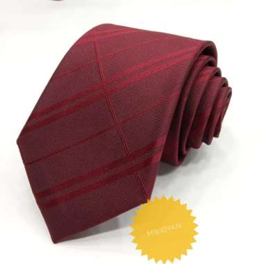 DASI PRIA DASI MERAH POLOS DASI FORMAL BERKWALITAS - maroon salur