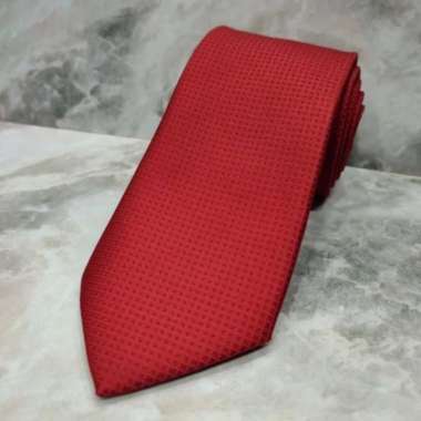 DASI PRIA DASI MERAH POLOS DASI FORMAL BERKWALITAS - merah motif