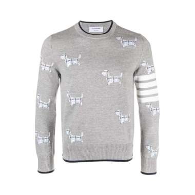[12.12 Dealcember] Thom Browne 4-Bar Hector Wool Sweater Grey Grey 4