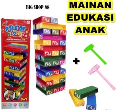 Uno Stacko Mainan Balok Yg Disusun ORIGINAL bisa Gojek Grab Cirebon IMAGE STACKO