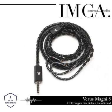 Kabel Earphone Verus Magni 8 MMCX OFC Copper Litz Golden Ratio Strand MMCX 3.5mm