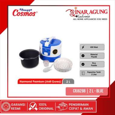Cosmos CRJ-6288B Rice Cooker - Memasak, Menghangatkan, Mengukus