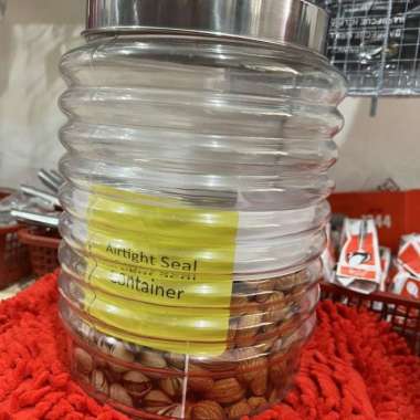Toples kerupuk/toples DLX kama 2 seal toples kaca besar instan