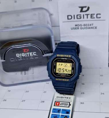 Jam Tangan Pria Digitec DG 6024T/6024/2024 Digital Original Navy Lyr Kuning