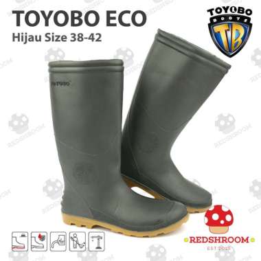 Sepatu Boot Tinggi TOYOBO ECO Hijau Proyek Lentur Lokal 42
