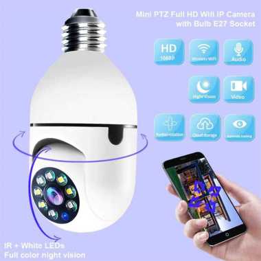 Yunyi CCTV IP Camera 1080P E27 Wireless Dual Light IR Sensor
