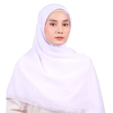 Ansania Scraf - Bella Syari - Hijab Kerudung Segiempat Putih