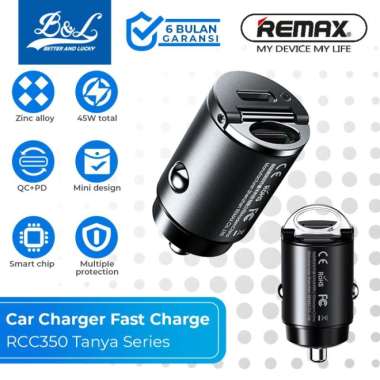 REMAX RCC350 Charger Mobil Mini Dual Type-C PD 45W Fast Charging TANYA
