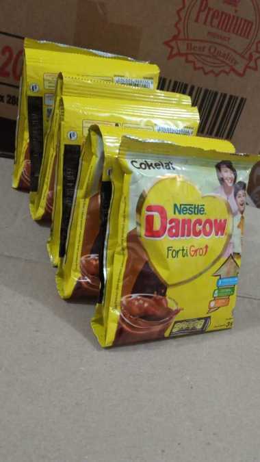 Dancow Instant Fortigro Susu Bubuk Sachet 27Gr X 10 Sachet (Renceng) Coklat