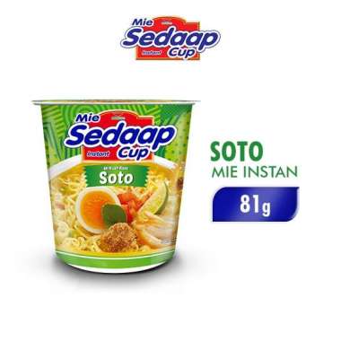 SEDAP MIE CUP MI KUAH SOTO AS