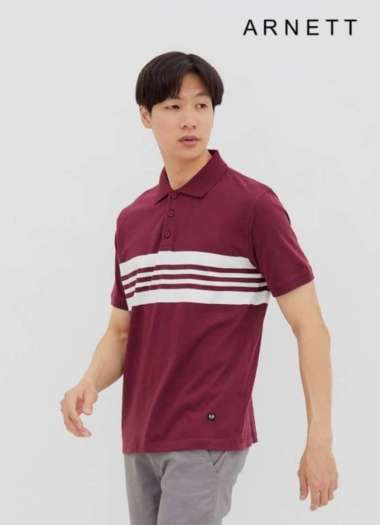 Original Arnett Polo shirt pria size L XL XXL RED L