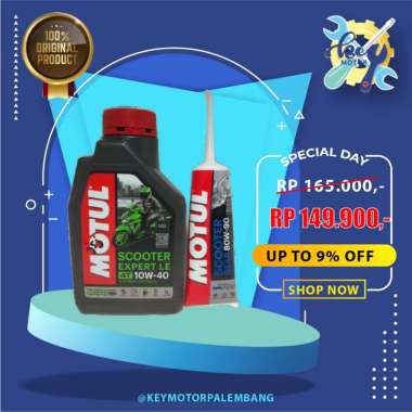 Paket Hemat Special Edition - Oli Mesin Motor Motul Scooter Matic Expert Le 4T 10W-30 / 10W-40 1 Lit