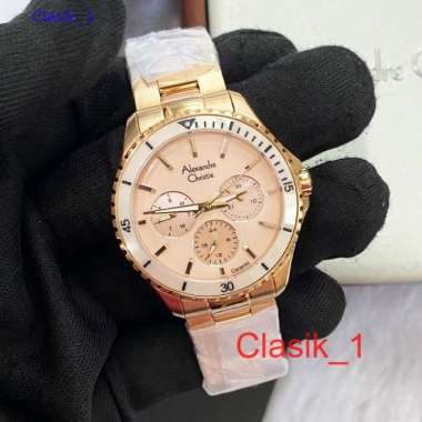 Original 100%!! Jam Alexandre Christie Wanita AC 2A54 AC2A54 Rosegold Pink