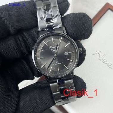 Original 100%!! Jam Alexandre Christie Wanita AC 8694 AC8694 Full Black RT Garansi Resmi 1 Tahun
