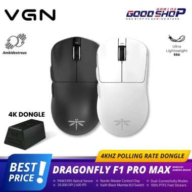 VGN Dragonfly F1 PRO MAX Gaming Mouse MOUSE ONLY Hitam