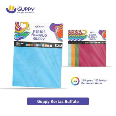 Kertas Buffalo / Kertas Cover Jilid Guppy F4 160gsm isi 10 Lembar Hijau