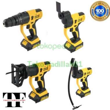 KRISBOW bor listrik cordless multi head 18V / bor listrik krisbow 18 V Multivariasi Multicolor