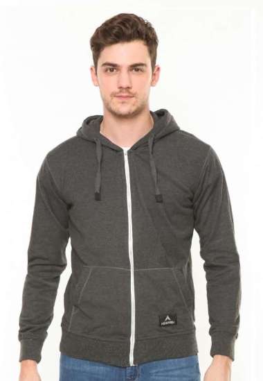 Sweater Hoodie Fleece Abu Hemmeh L Abu-abu