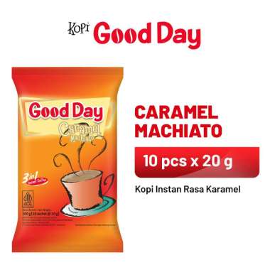Promo Harga Good Day Instant Coffee 3 in 1 Rock Salt Caramello per 10 sachet 20 gr - Blibli