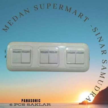 Saklar panasonic dg 6 modul + Frame 3 Gang Wide Series 6 skr lampu